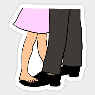 Dad daughter dancing Sticker